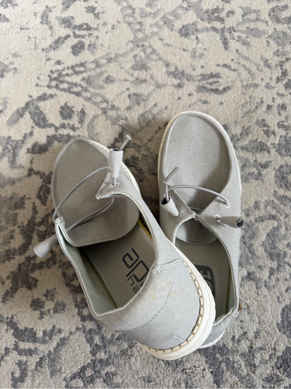 Hey Dude Wally Light Gray Slip-On Sneakers
